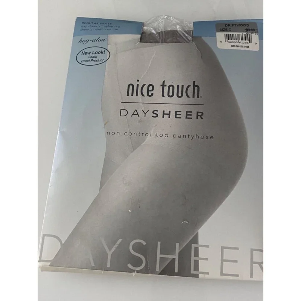 Hug Alon Nice Touch Day Sheer Non Control Driftwood Size C Sheer Toe New Vintage